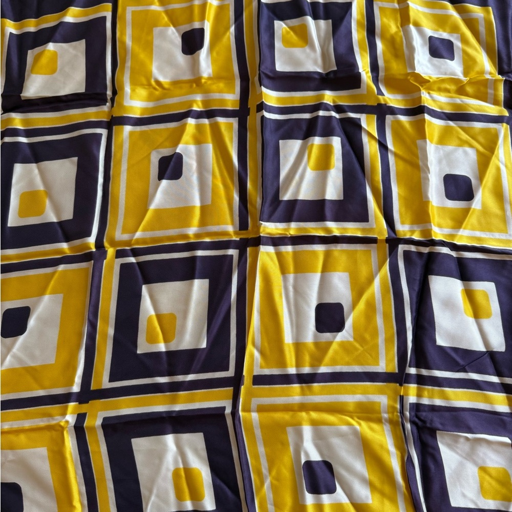 Raffaello Scarf in Yellow, White & purp - Picture 7 of 9